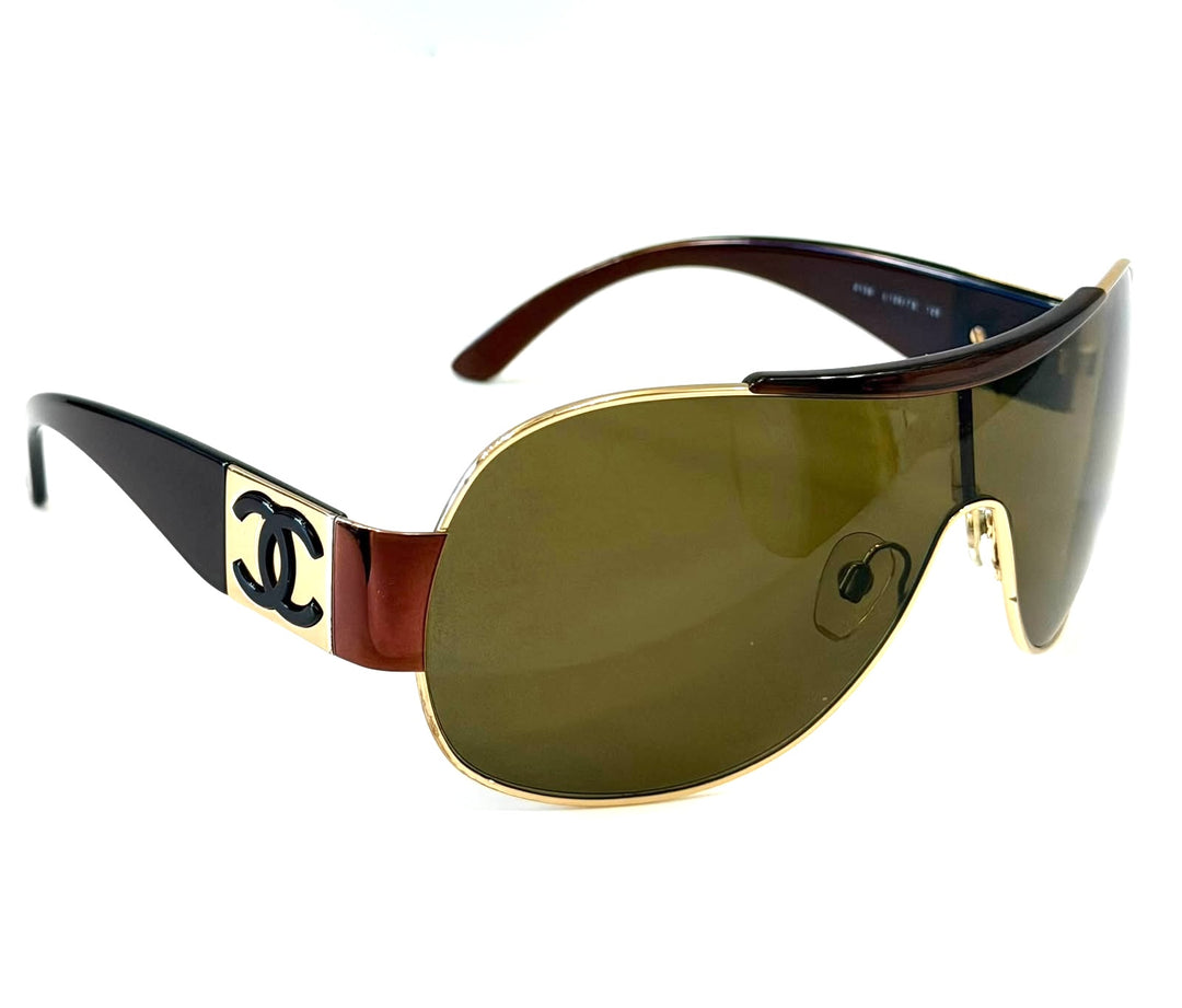 CHANEL VINTAGE SHIELD SUNGLASSES