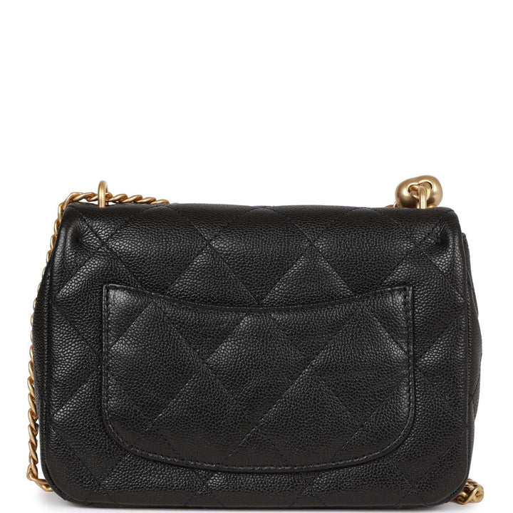 CHANEL CAVIAR QUILTED SWEETHEART MINI FLAP BAG
