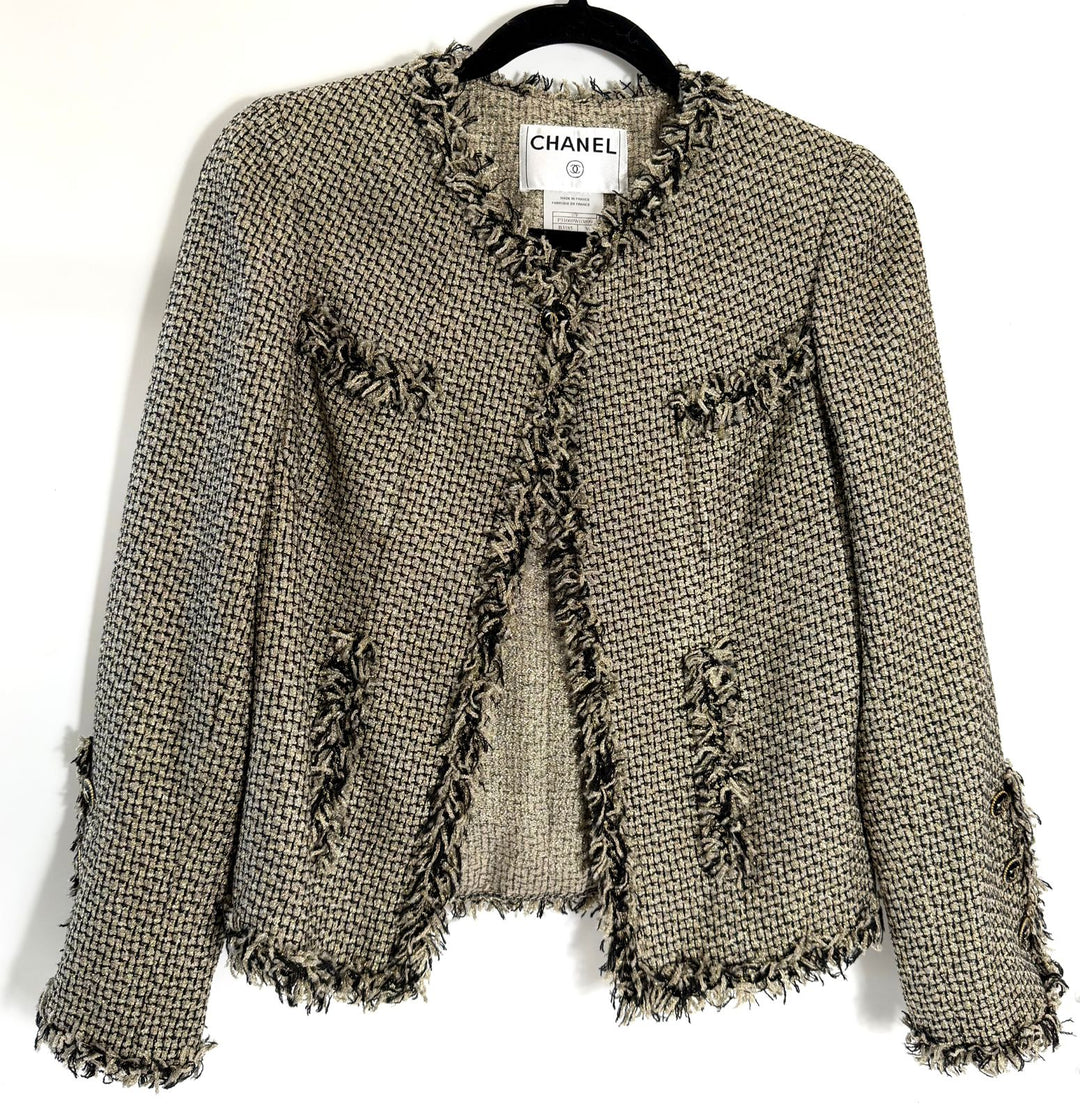 CHANEL CC CAMPAIGN SHIMMER TWEED JACKET
