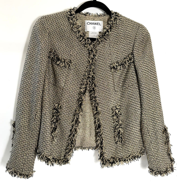 CHANEL CC CAMPAIGN SHIMMER TWEED JACKET