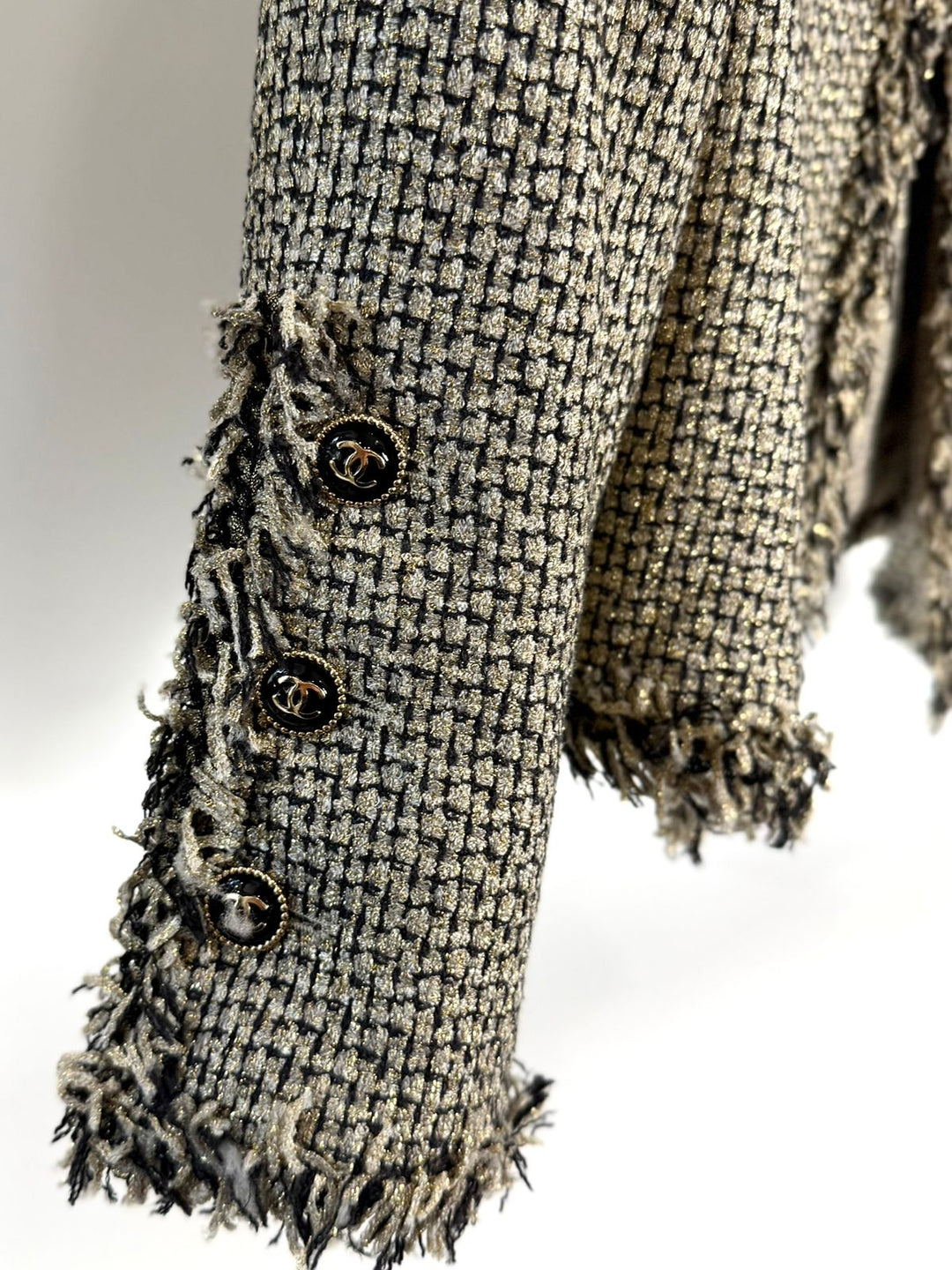 CHANEL CC CAMPAIGN SHIMMER TWEED JACKET