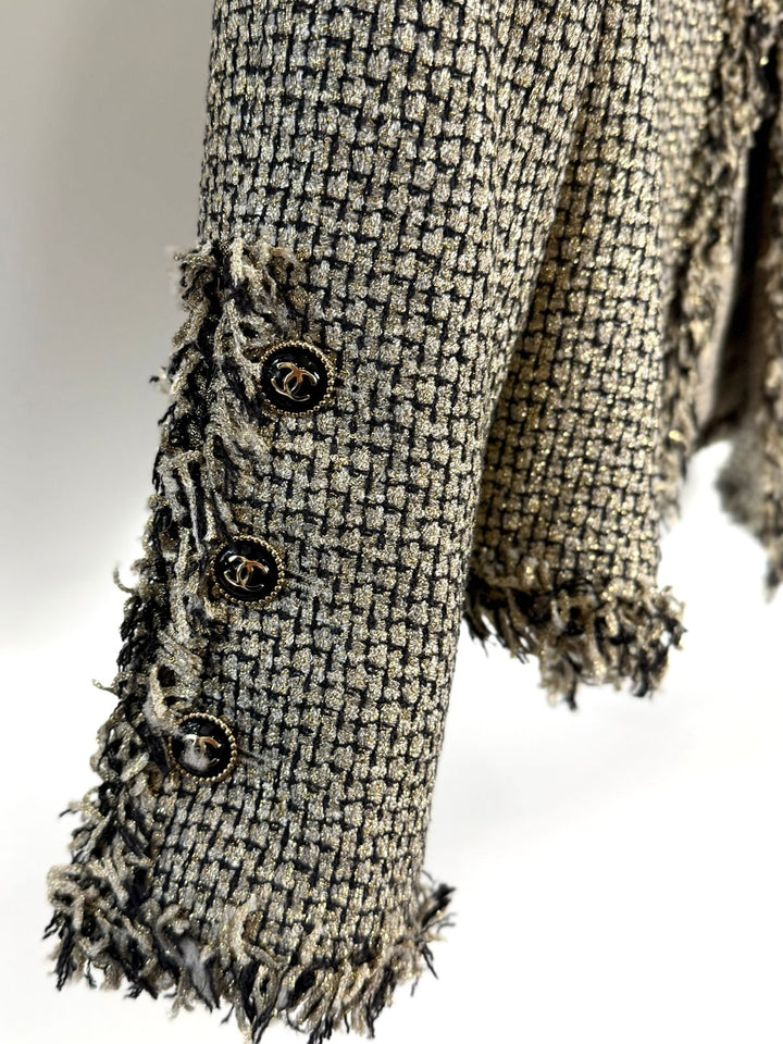 CHANEL CC CAMPAIGN SHIMMER TWEED JACKET