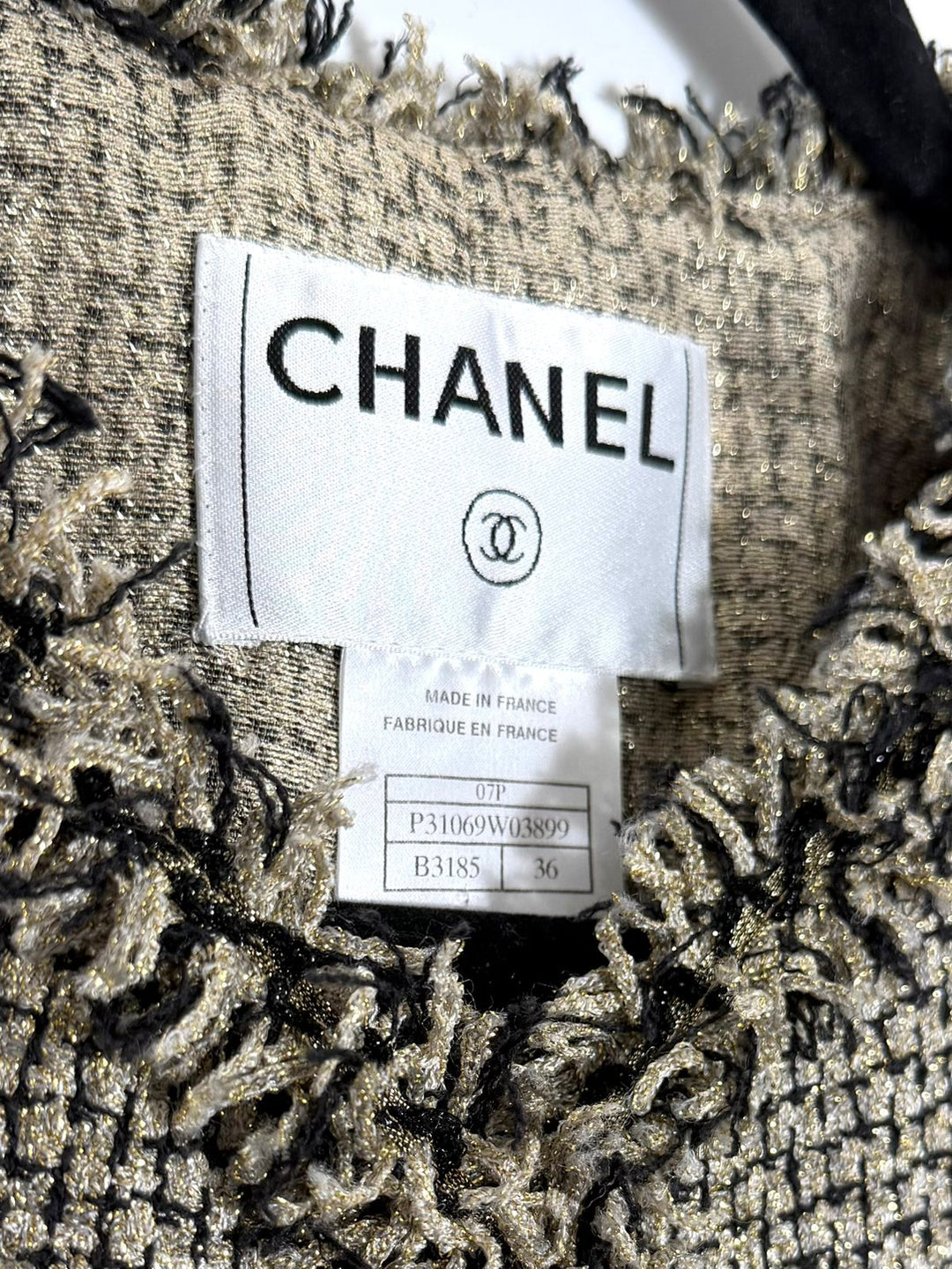 CHANEL CC CAMPAIGN SHIMMER TWEED JACKET