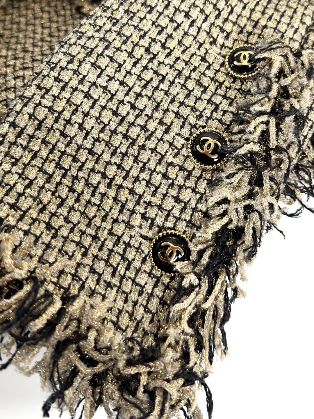 CHANEL CC CAMPAIGN SHIMMER TWEED JACKET
