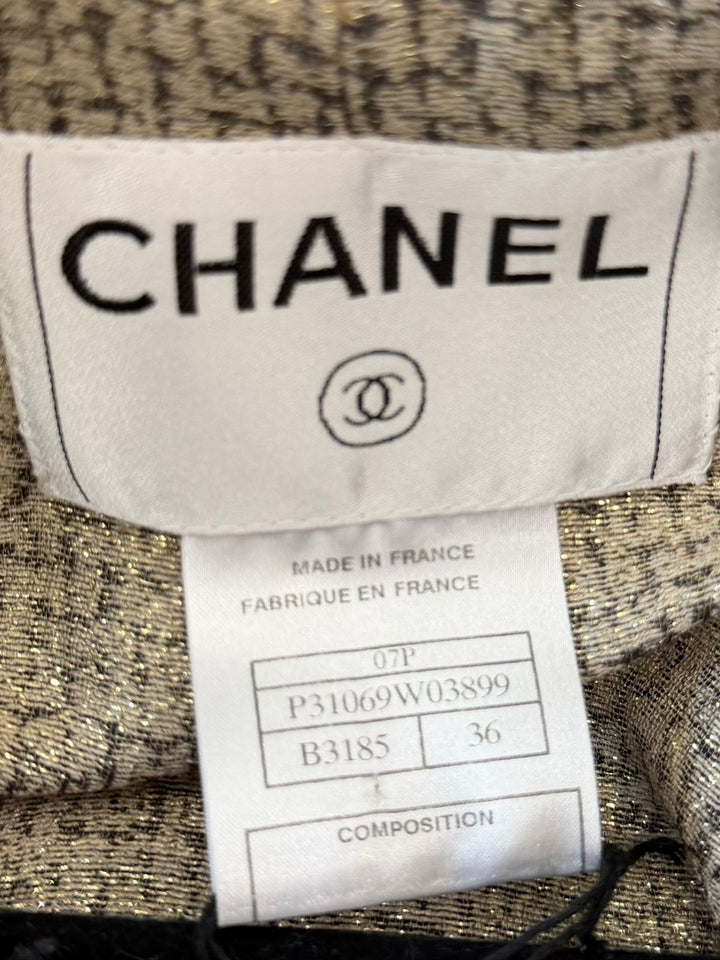 CHANEL CC CAMPAIGN SHIMMER TWEED JACKET