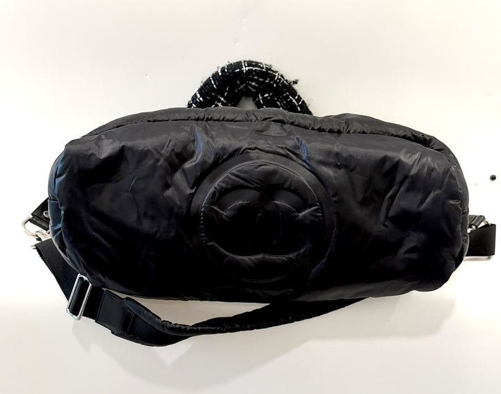 CHANEL 2019 LARGE TWEED DOUDOUNE BOWLING BAG