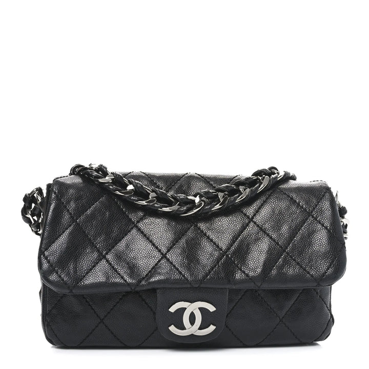 CHANEL GLAZED CAVIAR QUILTED MODERN CHAIN BAG
