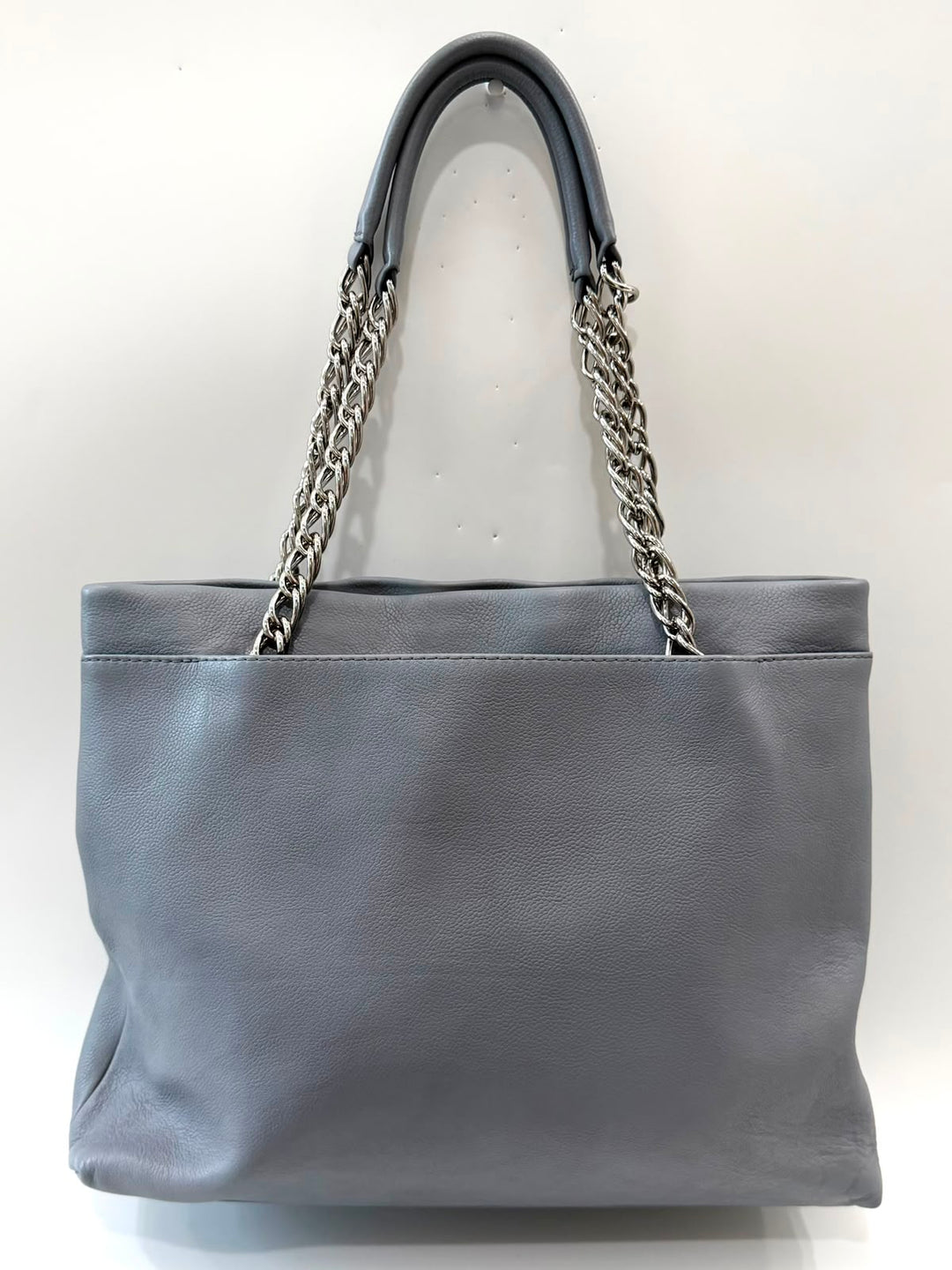 CHANEL CC CAVIAR LEATHER TUCK TOTE BAG