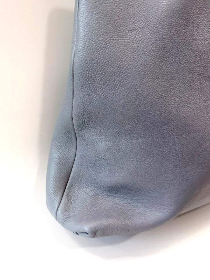 CHANEL CC CAVIAR LEATHER TUCK TOTE BAG