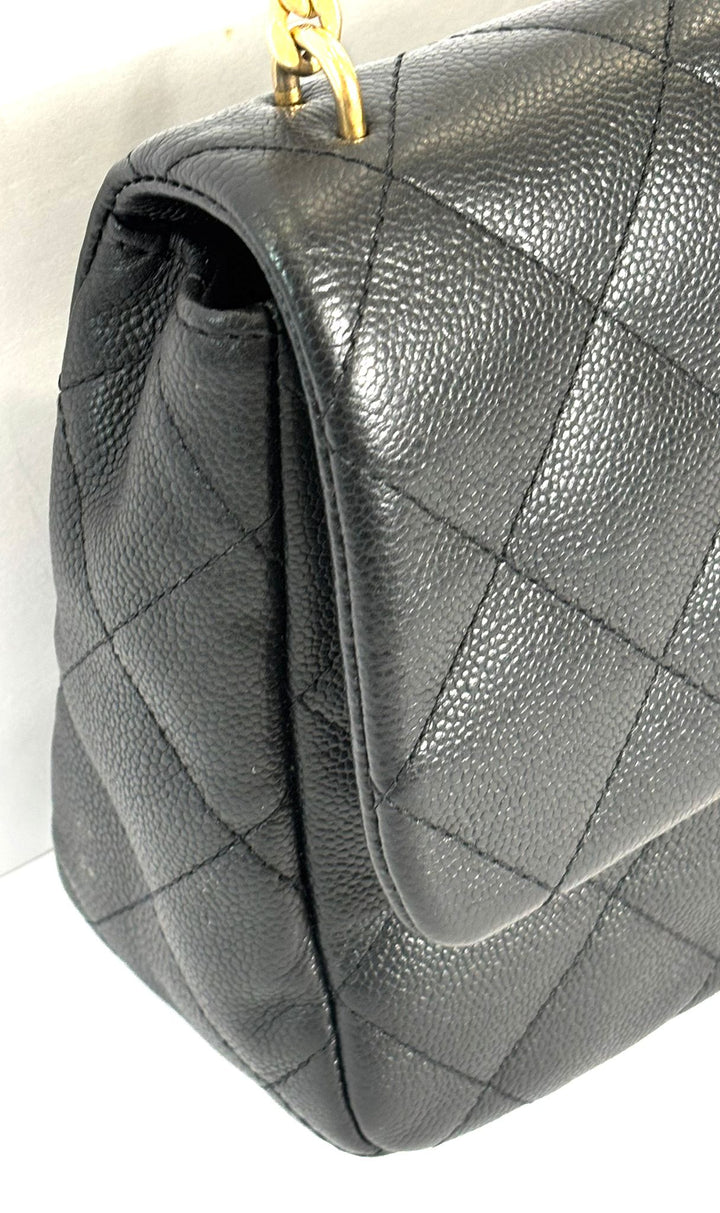 CHANEL CAVIAR QUILTED SWEETHEART MINI FLAP BAG