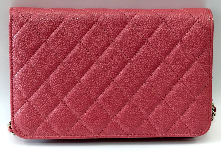 CHANEL CAVIAR QUILTED WALLET ON A CHAIN