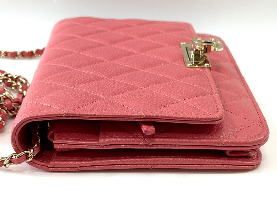 CHANEL CAVIAR QUILTED WALLET ON A CHAIN