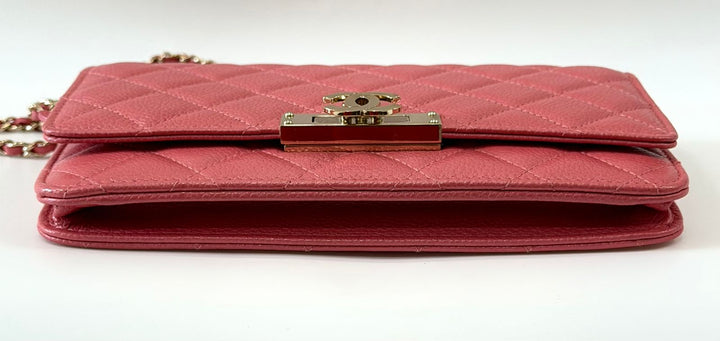 CHANEL CAVIAR QUILTED WALLET ON A CHAIN