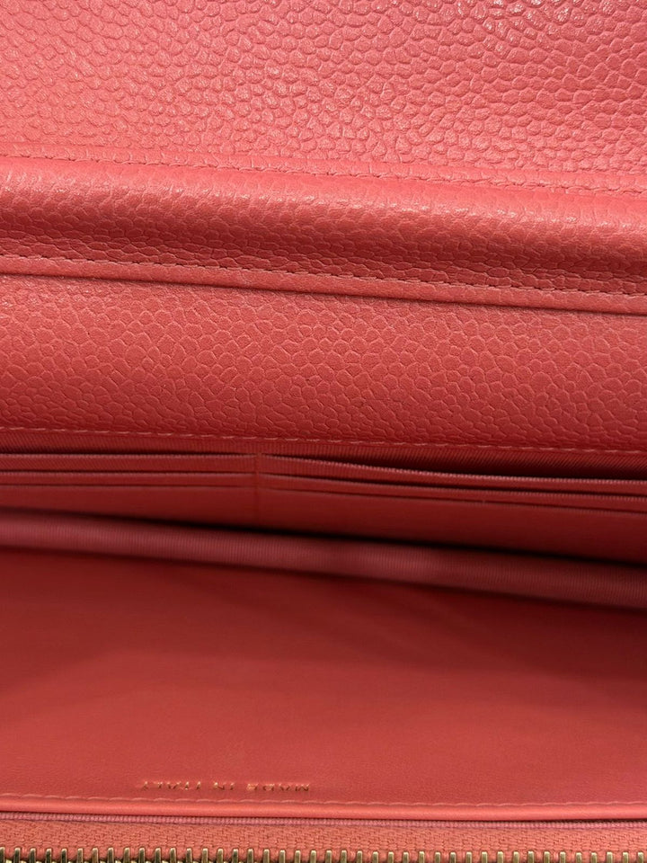 CHANEL CAVIAR QUILTED WALLET ON A CHAIN