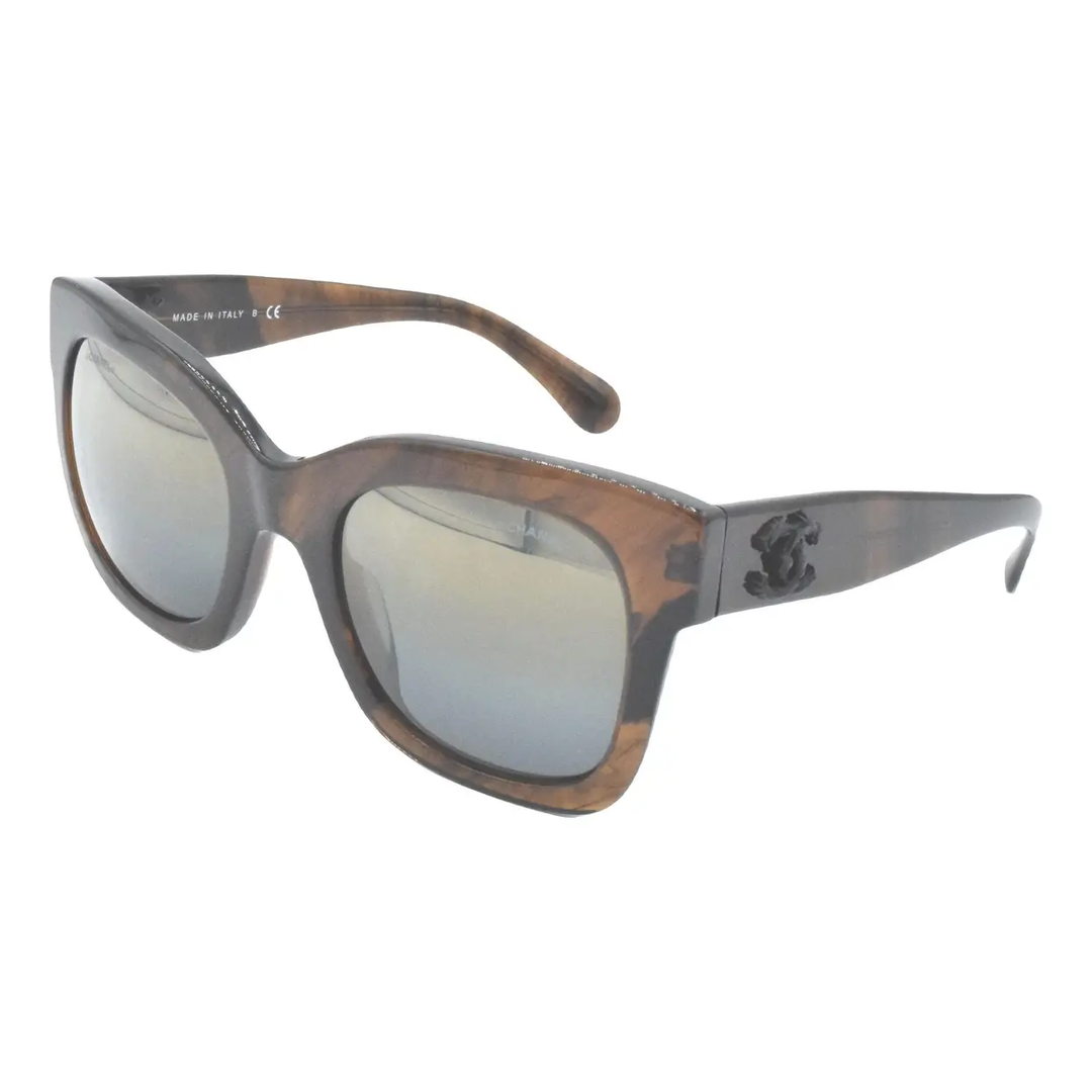 CHANEL CC 5357 ACETATE SUNGLASSES IN HAVANA