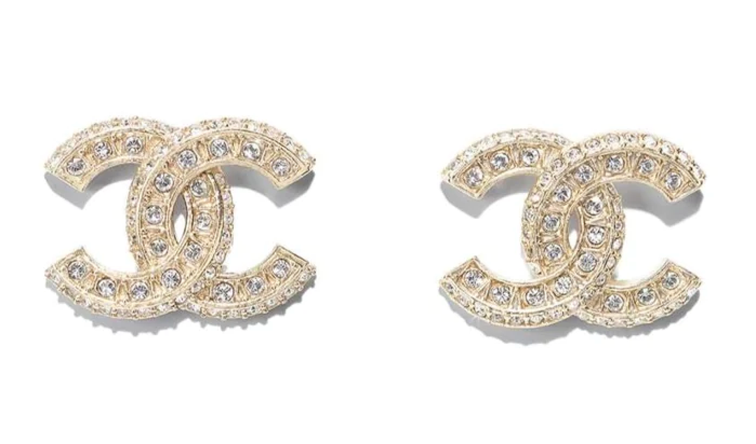 CHANEL TIMELESS CC STRASS RESIN CRYSTAL EARRINGS