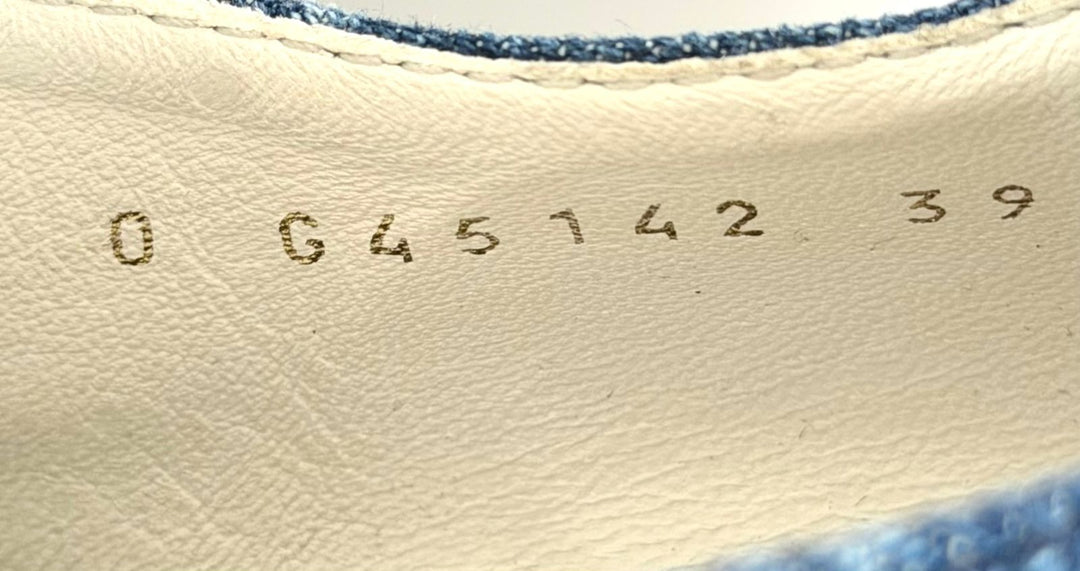 CHANEL DENIM CORK LOAFERS