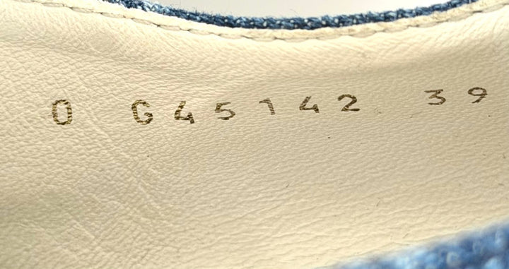CHANEL DENIM CORK LOAFERS