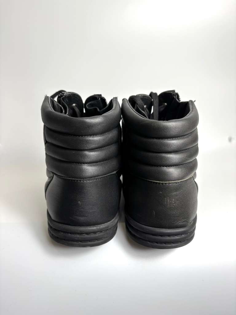 CHANEL COCO MARK CALFSKIN CHAIN ACCENT HIGH-TOP MEN&