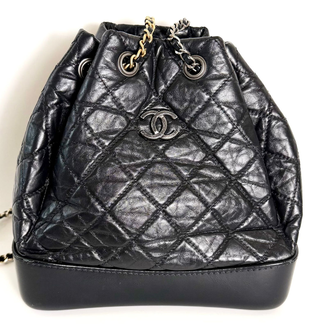CHANEL AGED CALFSKIN QUILTED LEATHER SMALL GABRIELLE BACKPACK