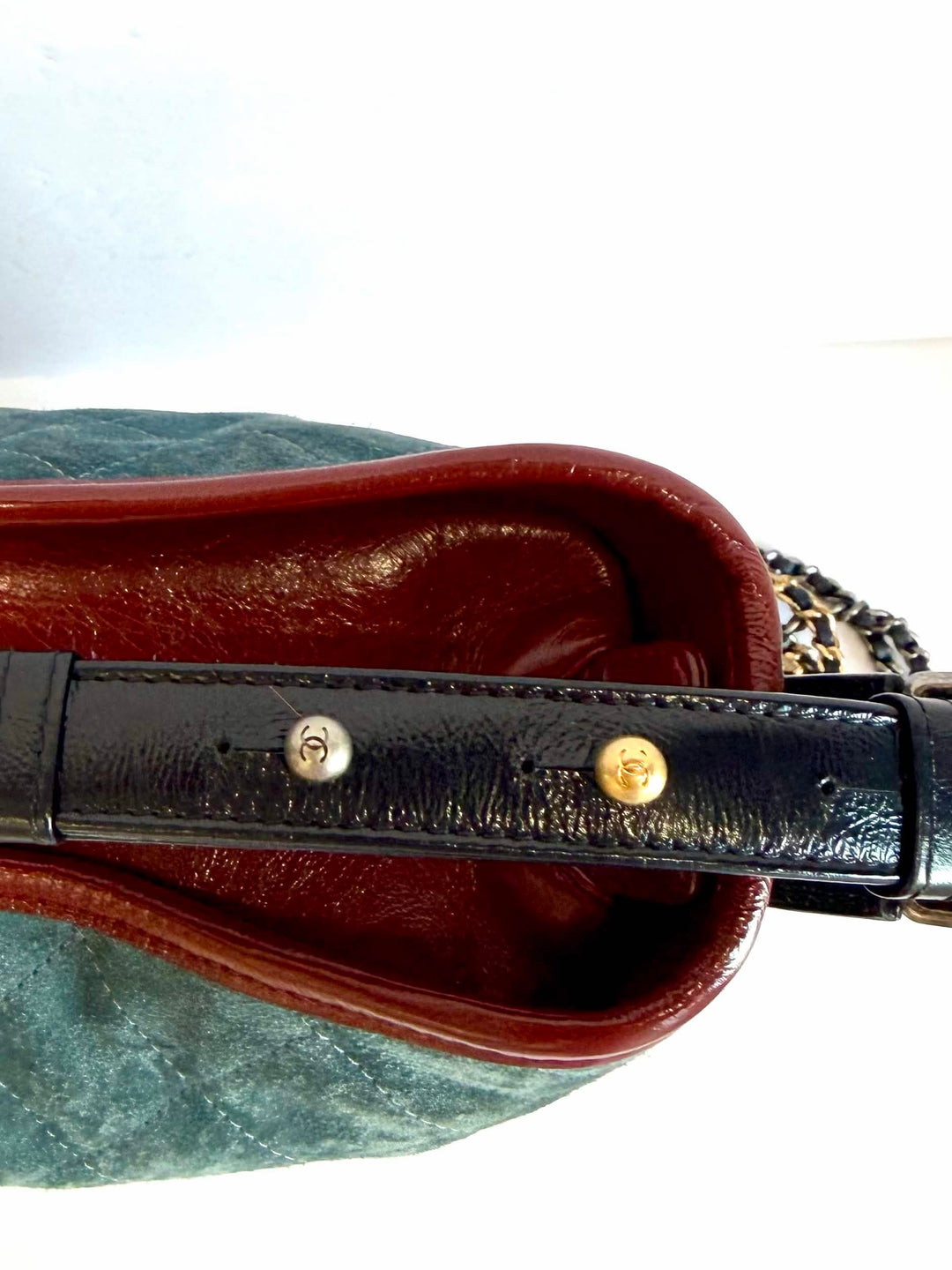 CHANEL SUEDE QUILTED LAMBSKIN LEATHER GABRIELLE SHOULDER BAG