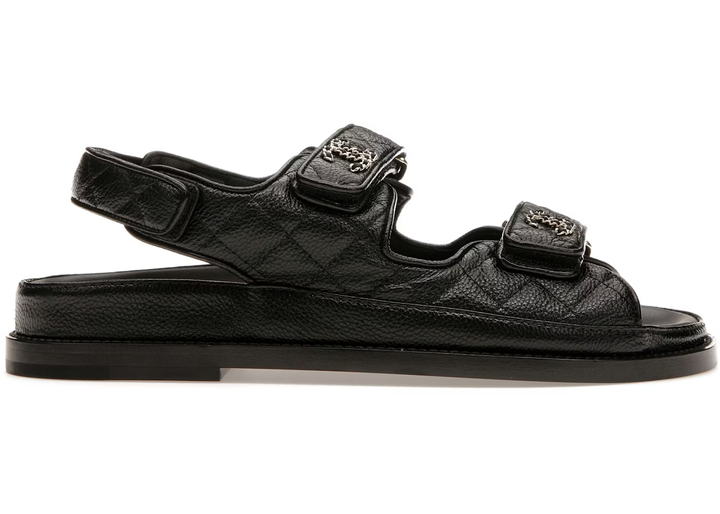 CHANEL CC GRAINED CALFSKIN DAD SANDALS