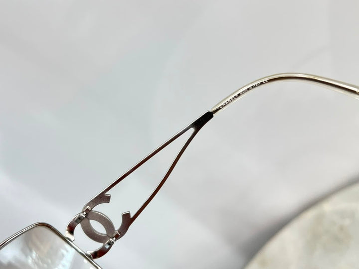 CHANEL CC LOGO CRYSTAL SHIELD SUNGLASSES