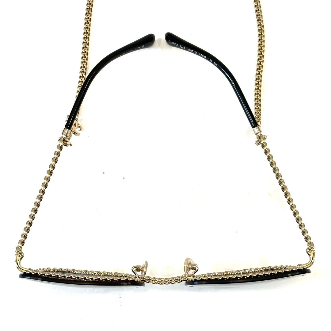 CHANEL INTERLOCKING LOGO SQUARE SUNGLASSES