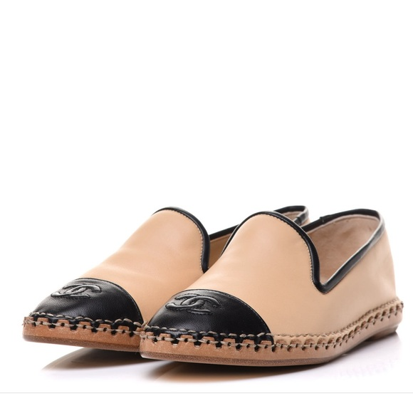 CHANEL LAMBSKIN CC ESPADRILLES