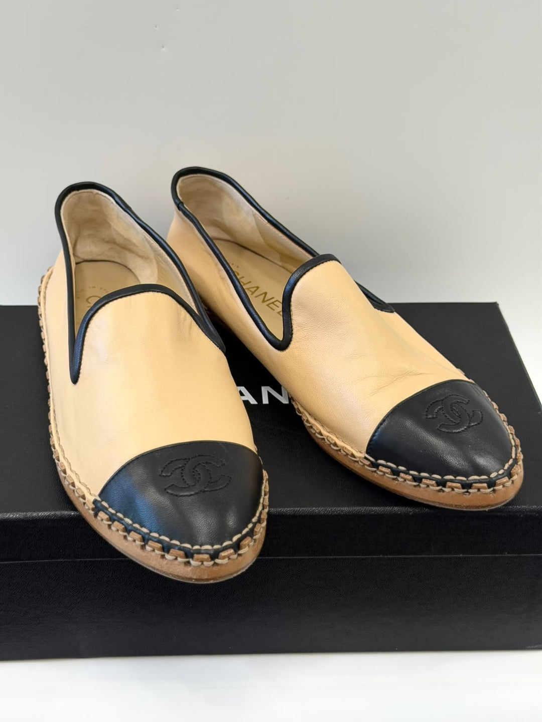 CHANEL LAMBSKIN CC ESPADRILLES