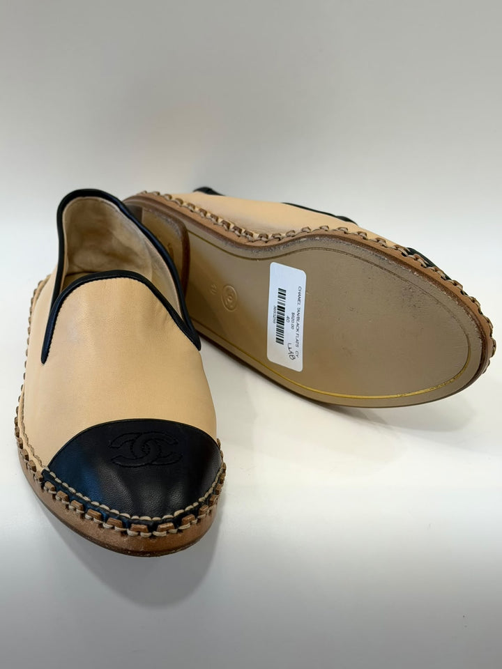 CHANEL LAMBSKIN CC ESPADRILLES