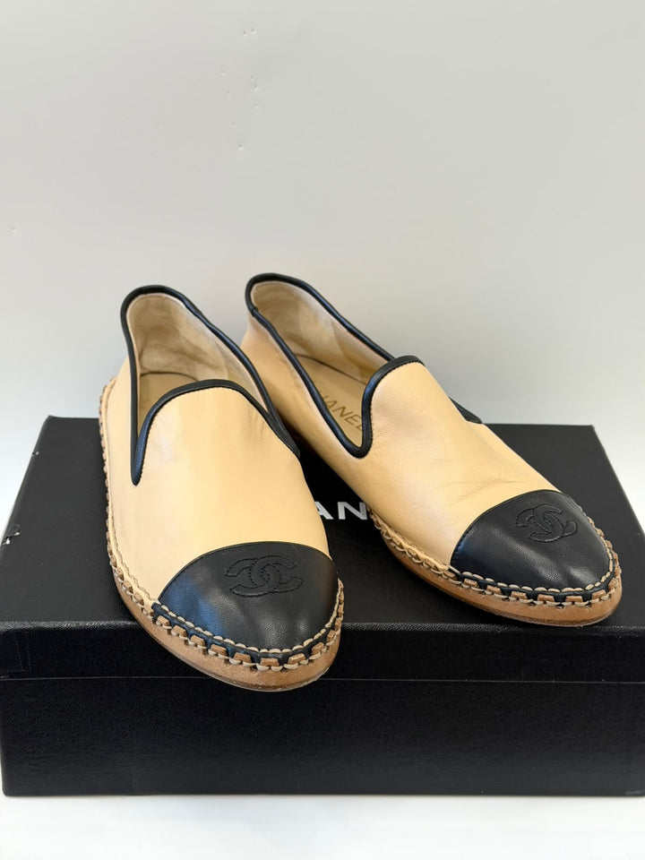 CHANEL LAMBSKIN CC ESPADRILLES
