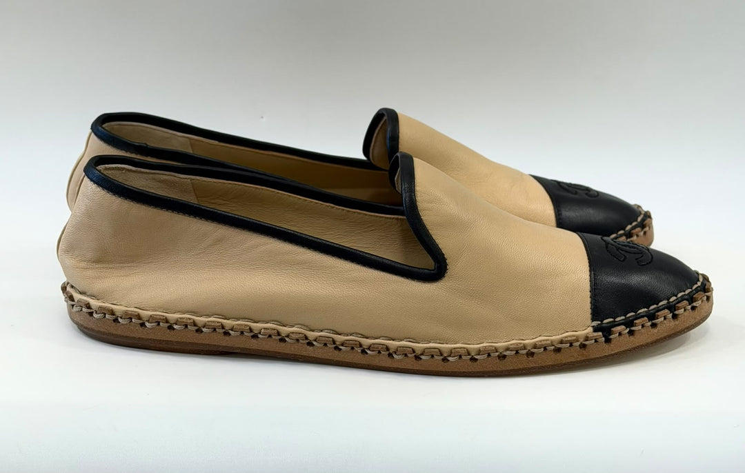CHANEL LAMBSKIN CC ESPADRILLES