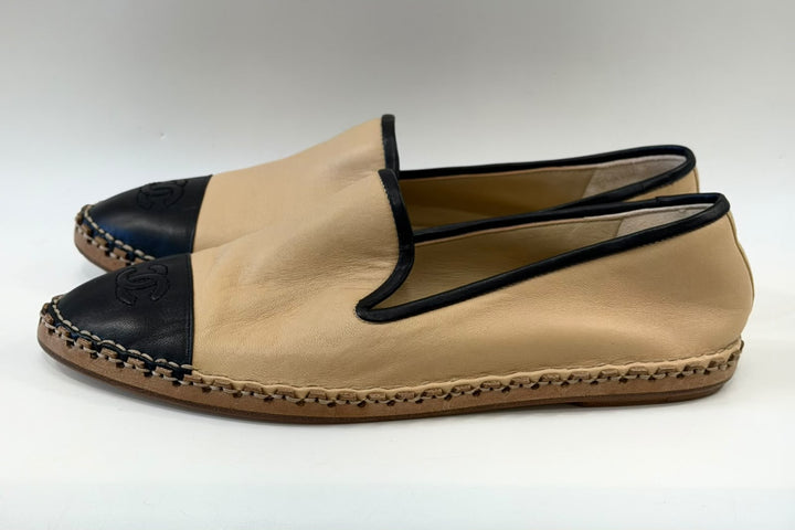 CHANEL LAMBSKIN CC ESPADRILLES