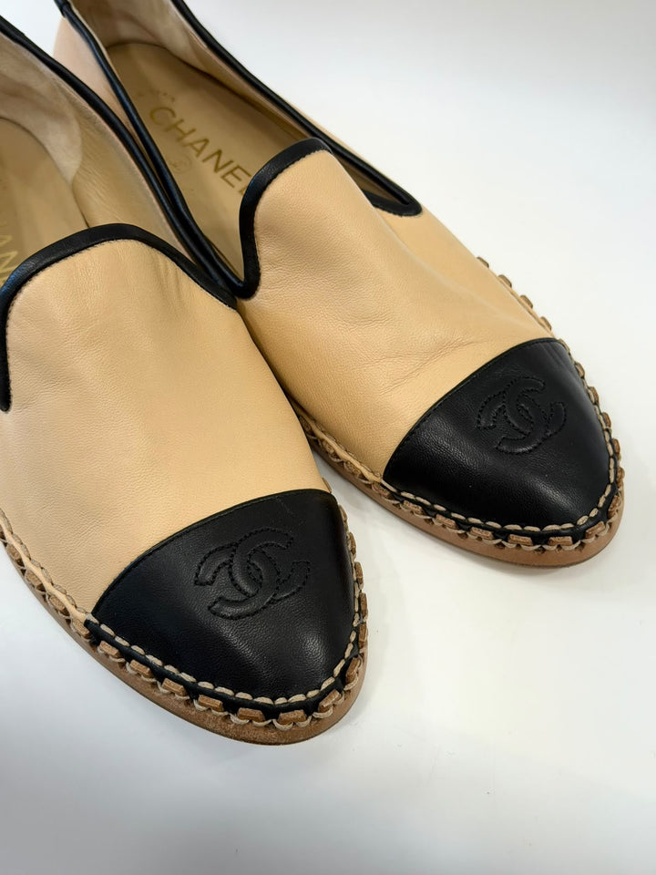 CHANEL LAMBSKIN CC ESPADRILLES