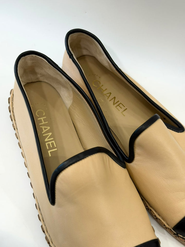 CHANEL LAMBSKIN CC ESPADRILLES