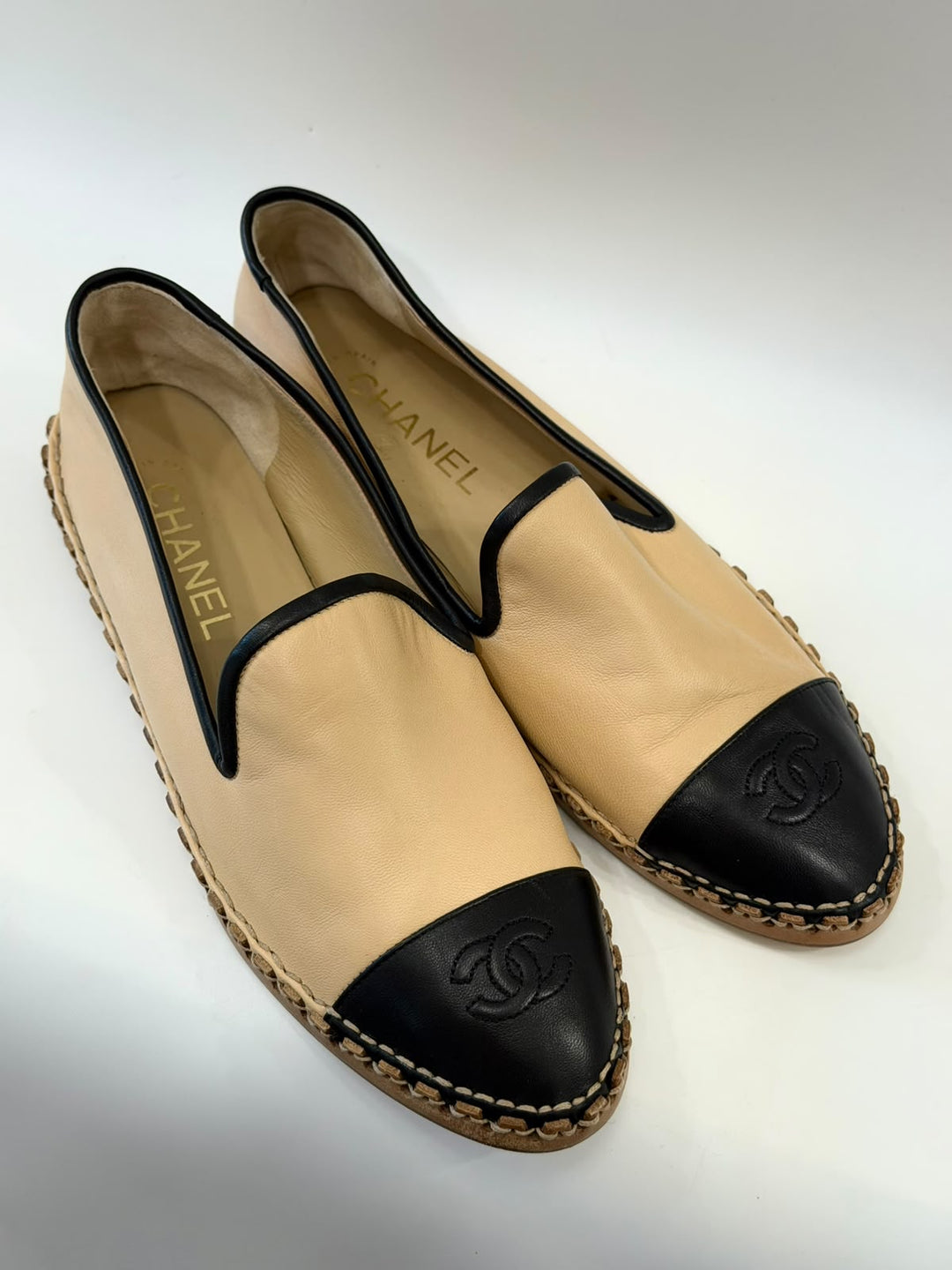CHANEL LAMBSKIN CC ESPADRILLES