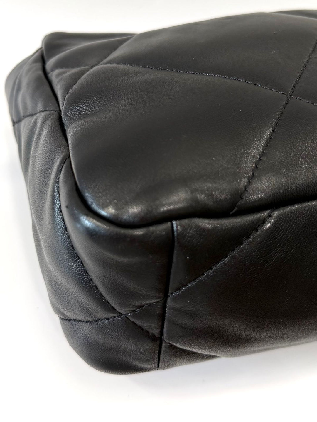 CHANEL LAMBSKIN QUILTED CHANEL 19 FLAP MEDIUM CROSSBODY BAG
