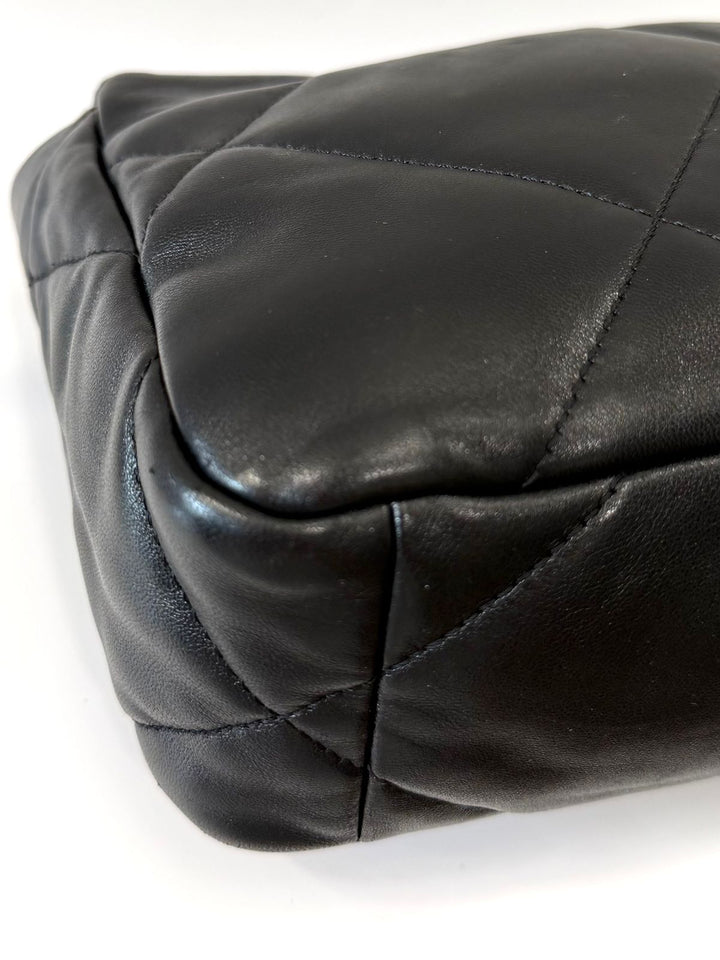 CHANEL LAMBSKIN QUILTED CHANEL 19 FLAP MEDIUM CROSSBODY BAG