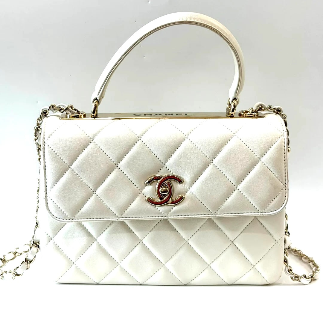 CHANEL QUILTED LAMBSKIN SMALL TRENDY CC HANDLE FLAP BAG
