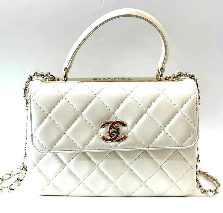 CHANEL QUILTED LAMBSKIN SMALL TRENDY CC HANDLE FLAP BAG