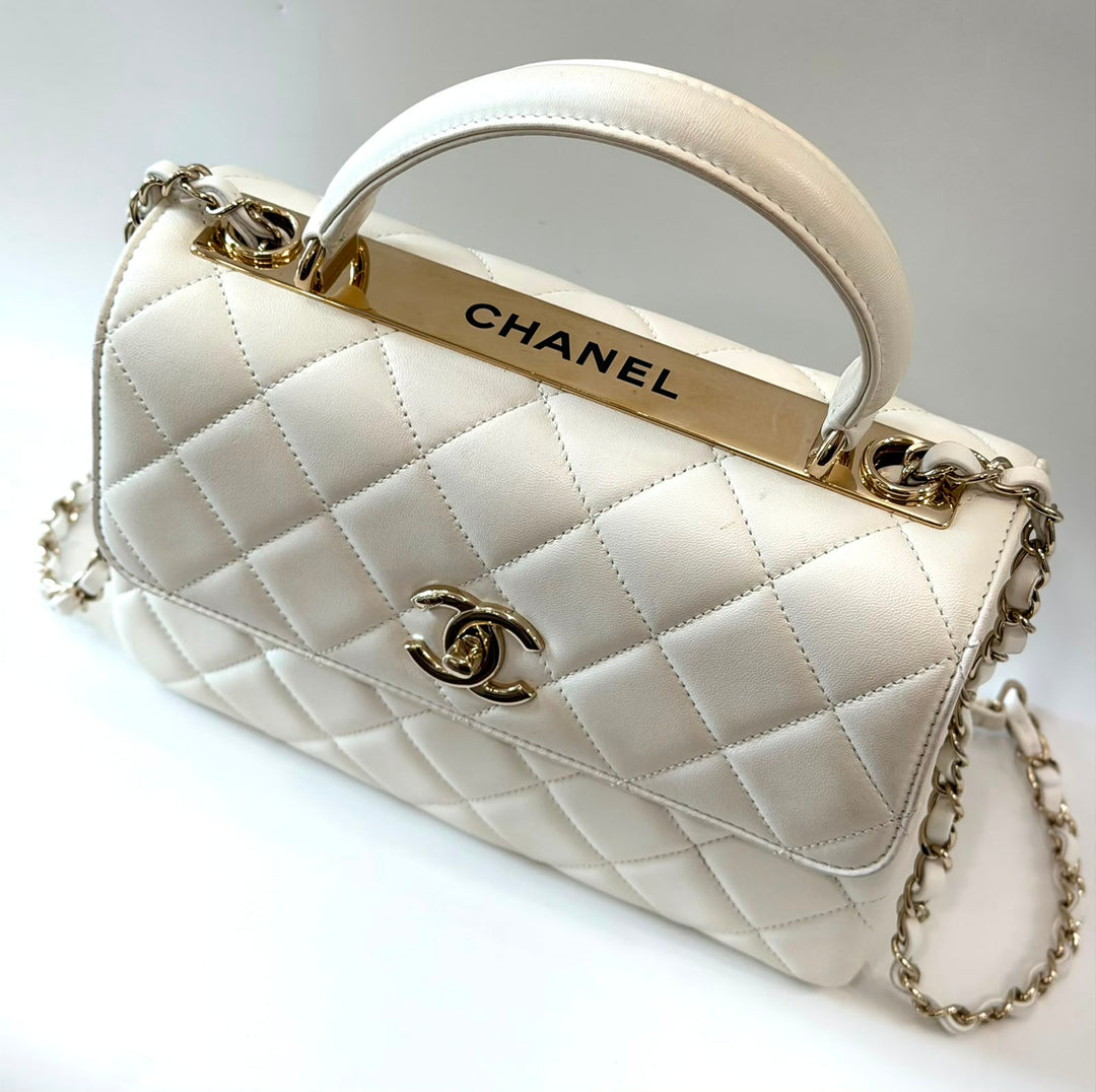 CHANEL QUILTED LAMBSKIN SMALL TRENDY CC HANDLE FLAP BAG