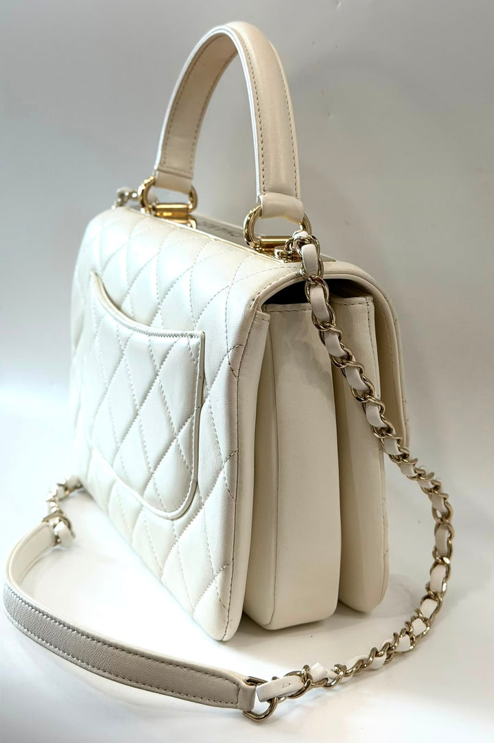 CHANEL QUILTED LAMBSKIN SMALL TRENDY CC HANDLE FLAP BAG