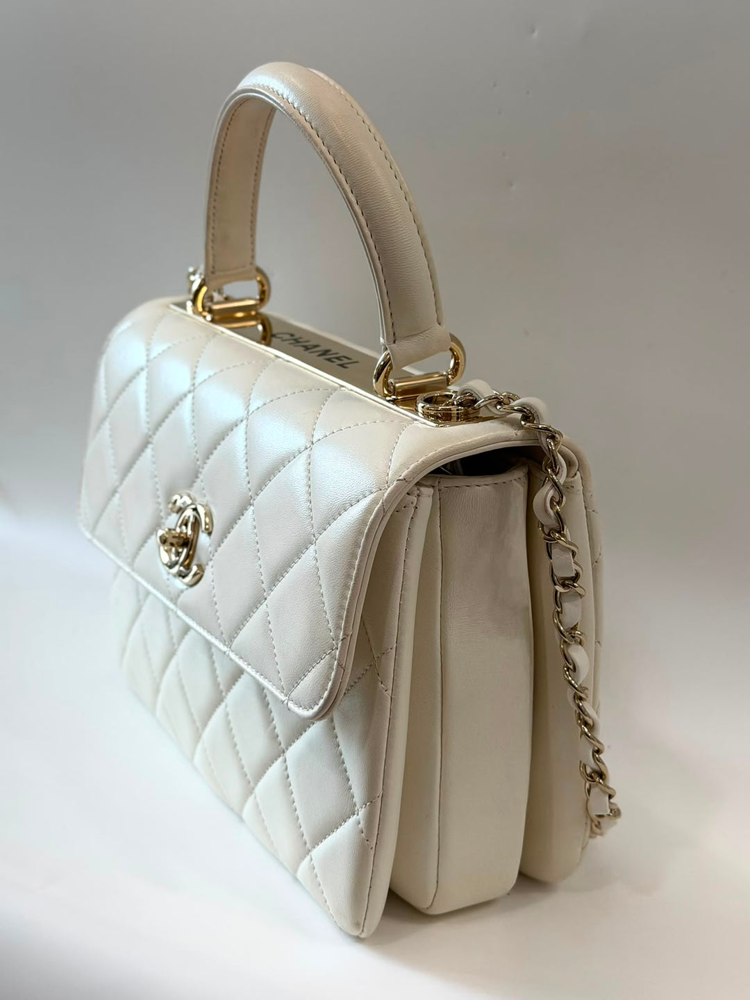 CHANEL QUILTED LAMBSKIN SMALL TRENDY CC HANDLE FLAP BAG
