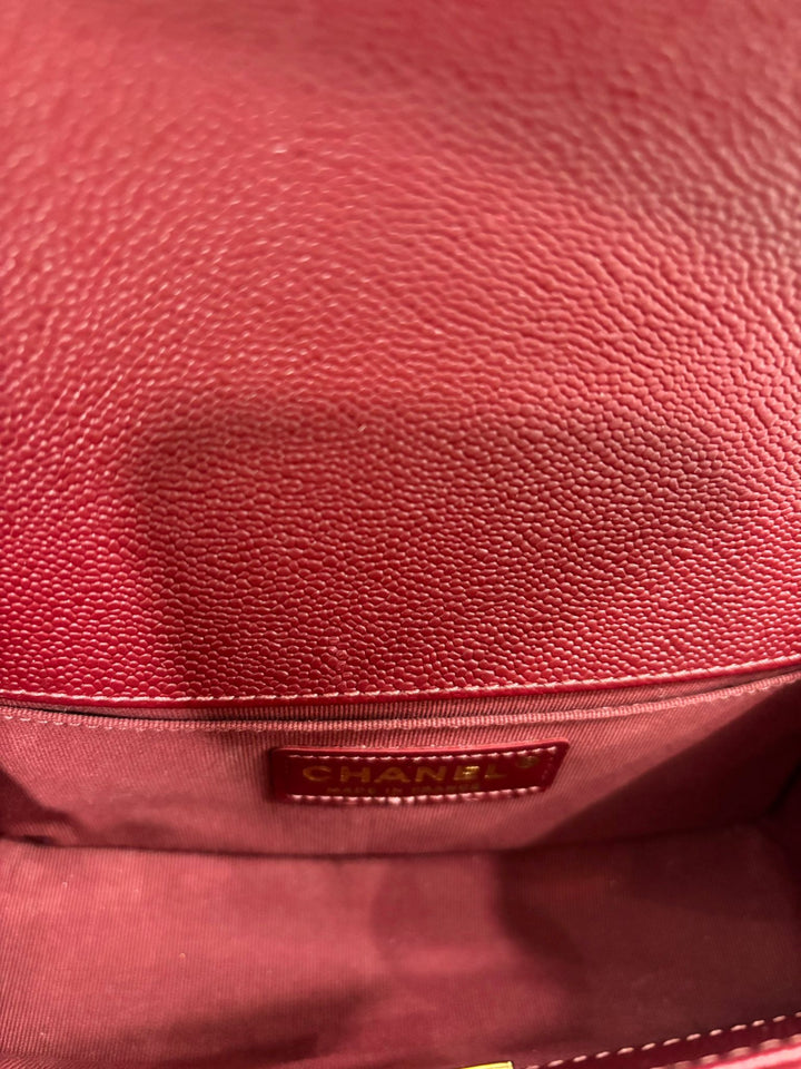 CHANEL QUILTED CAVIAR LEATHER LE BOY MINI BAG