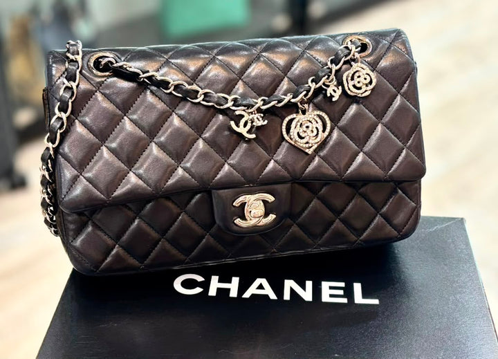 CHANEL LIMITED EDITION VALENTINE CHARMS MEDIUM FLAP BAG