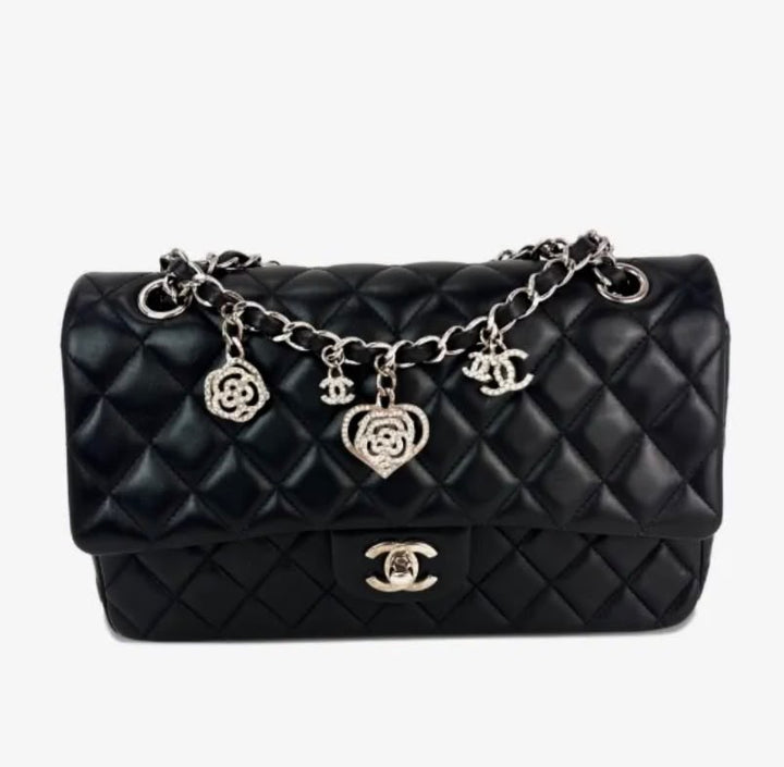 CHANEL LIMITED EDITION VALENTINE CHARMS MEDIUM FLAP BAG