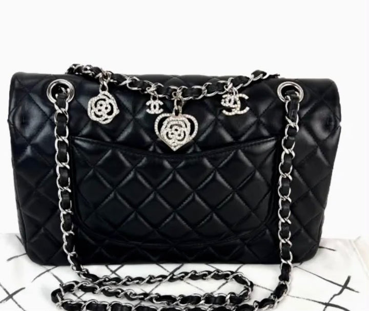 CHANEL LIMITED EDITION VALENTINE CHARMS MEDIUM FLAP BAG