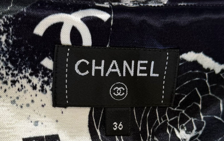 CHANEL CC LOGO CAMELLIA PRINTED JUMPSUIT