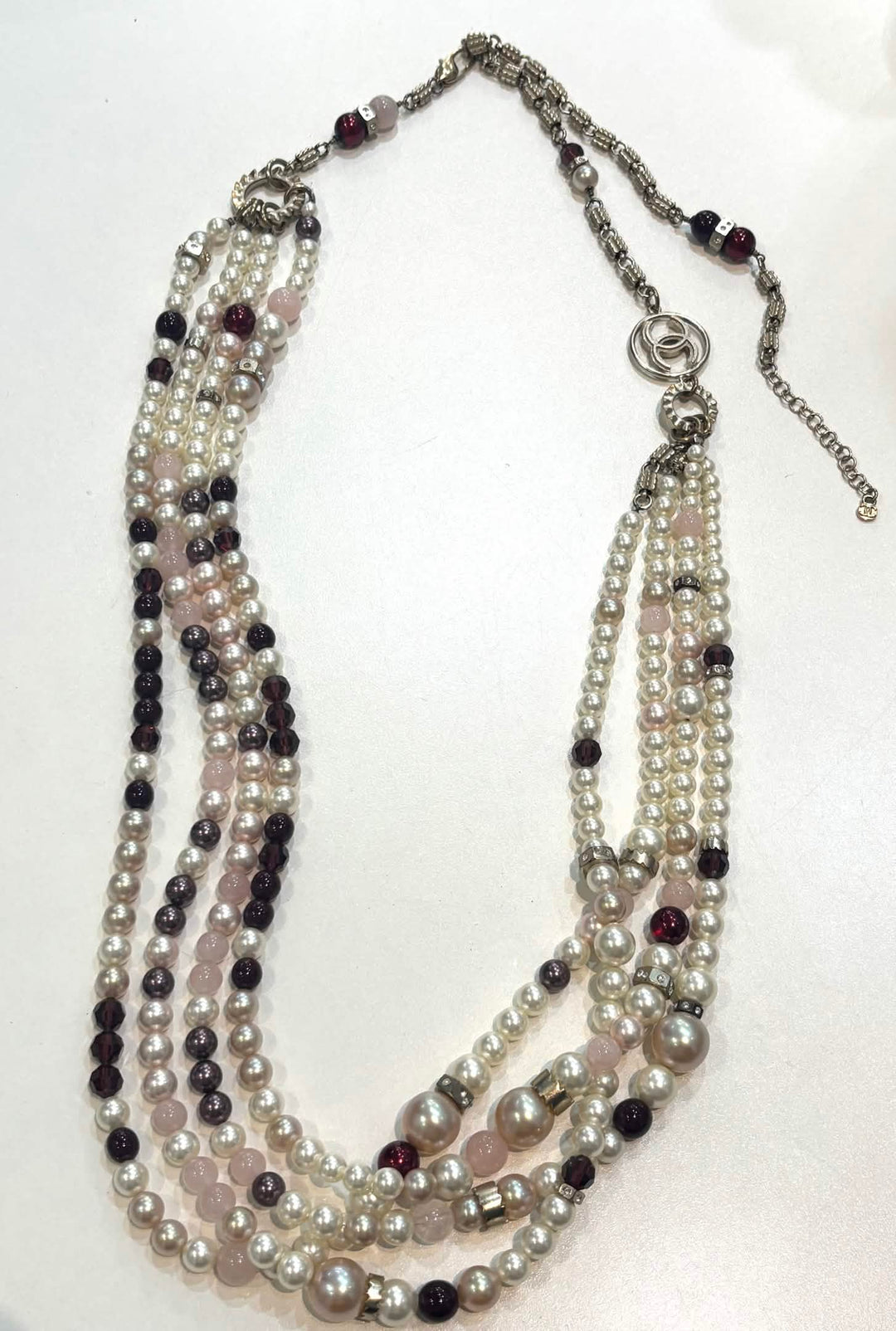 CHANEL MULTI STRAND LONG PEARL NECKLACE